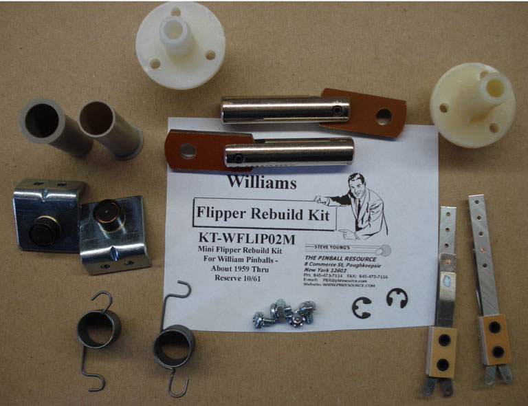 Flipper Rebuild Kit for 1977 to 1987 Gottlieb pinball machines 